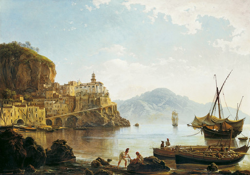 地中海威尼斯风景油画