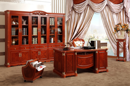书柜 书桌 书房 新古典家具