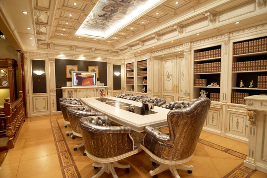 法式整木家装之会议室办公书房
