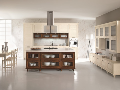 高清欧式橱柜实木橱柜整体厨房