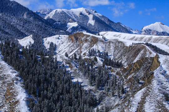 冬季天山山脉