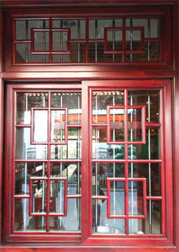 红木窗