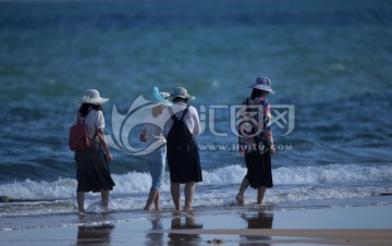 踏浪 戏水 夏日