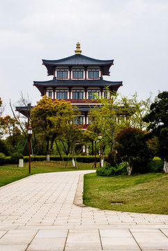 舟山 佛学院 古建筑 景区