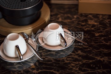白色陶瓷咖啡杯 酒店用品