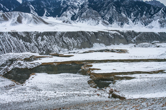 天山山脉积雪