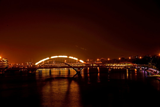 金华婺江双龙大桥 河盘桥夜景