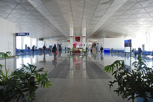 天津机场 候机厅