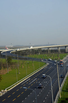 上海浦东机场 路桥建筑