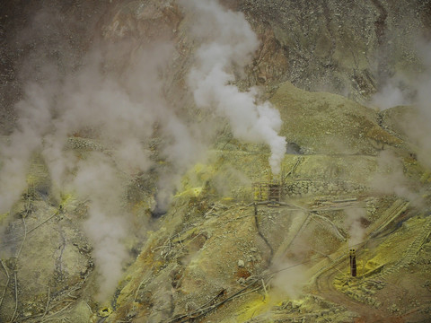 日本箱根大涌谷火山遗迹