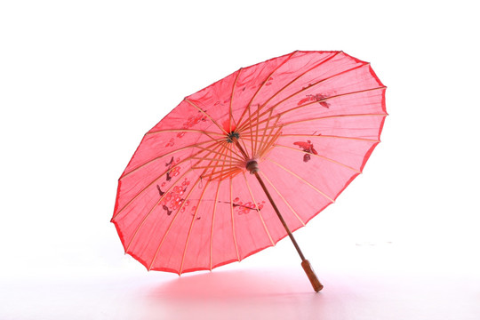 古丝绸雨伞