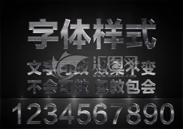 金属字体样式