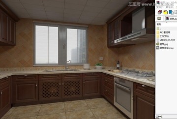 厨房设计效果图3d模型