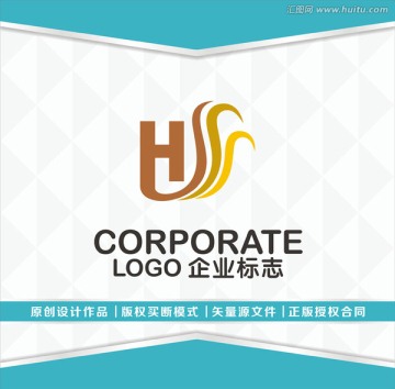 HS字母LOGO设计