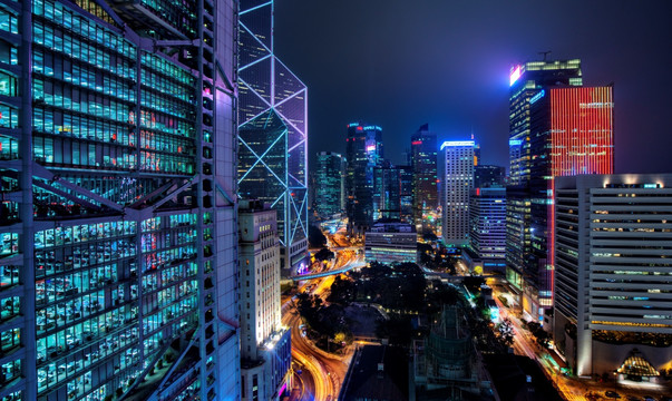 城市夜景之香港