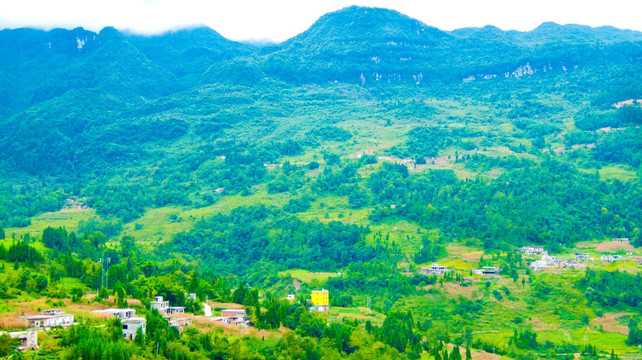 山村风貌 山地