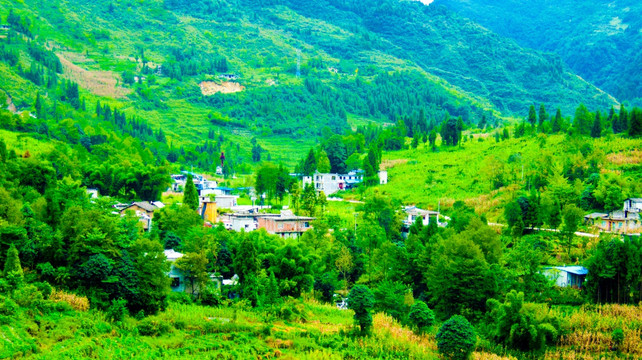 山村风貌 农村 山村