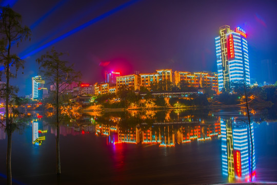 铜仁三江公园夜景