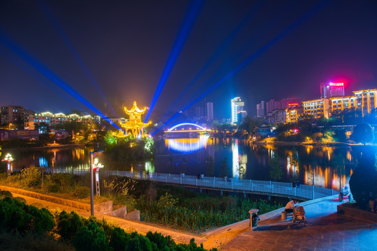 铜仁三江公园夜景