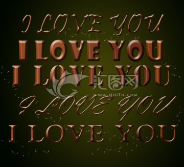 巧克力特效I LOVE YOU