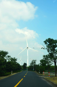 风力发电 马路 新能源