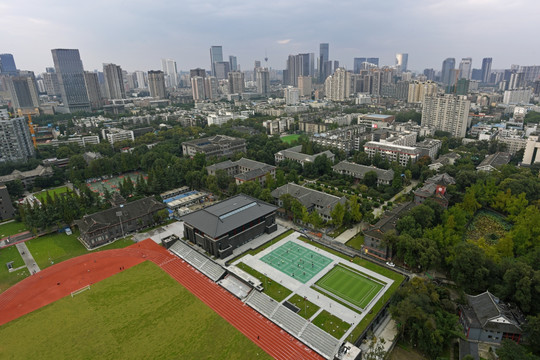 四川大学全景 华西坝钟楼