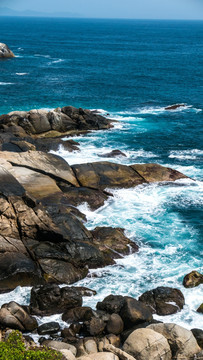 海南蜈支洲岛观日岩风景