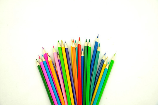 彩铅 彩色铅笔 烟花状 堆叠