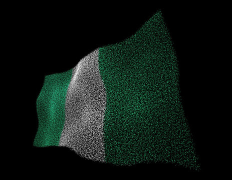 舞动飘逸的粒子国旗