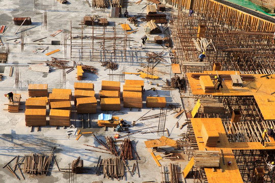 建筑工地 搭建模板