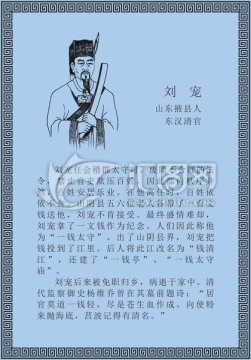 古代线描廉洁廉政人物刘宠