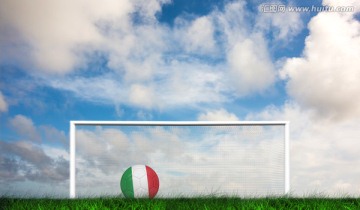 足球上的意大利国旗图案