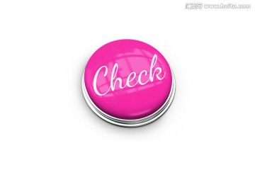 乳腺癌意识粉红按钮