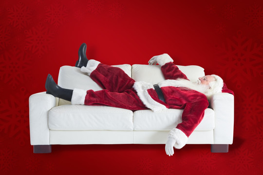 圣诞老人午睡海报