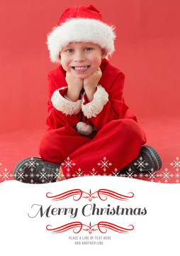 圣诞节可爱的小男孩海报