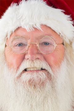 圣诞老人戴着眼镜的复合形象