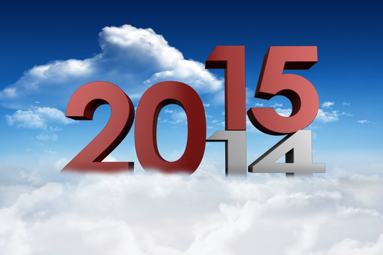2014和2015立体字