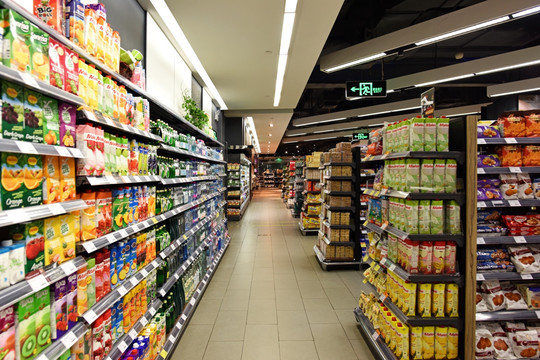 超市内景 进口食品超市