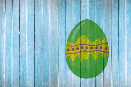 复活节彩蛋和木板