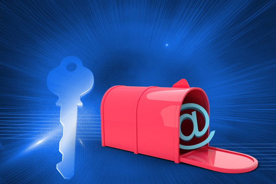 红色电子邮件信箱