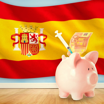 小猪存钱罐和国旗