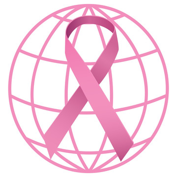 粉红色乳腺癌意识丝带