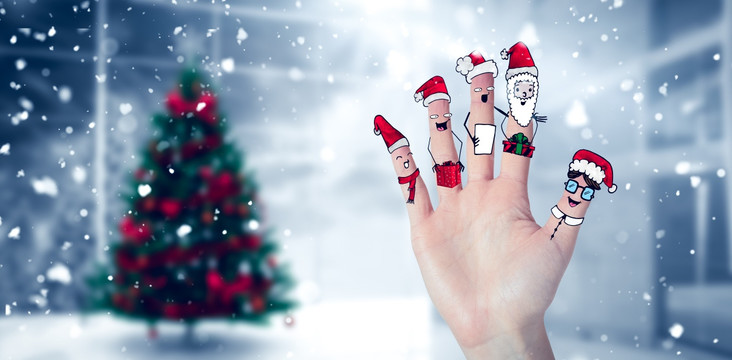 圣诞树和手指