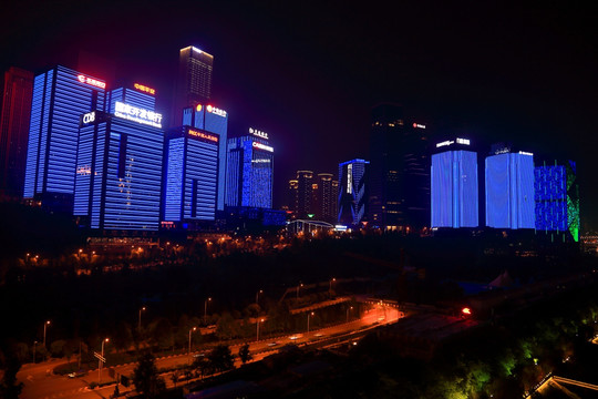 重庆江北嘴 中央商务区 夜景