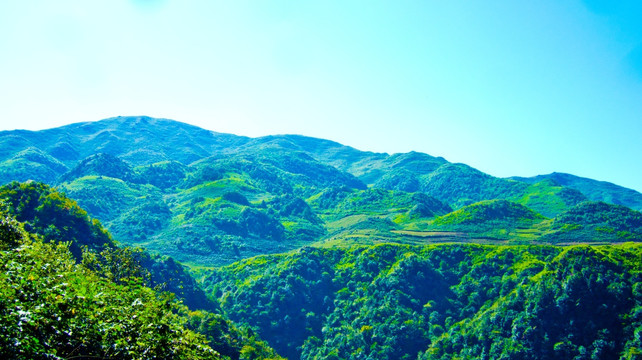 山峦起伏 青山