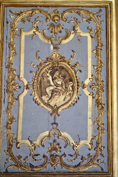 凡尔赛宫之镀金天花板浮雕特写