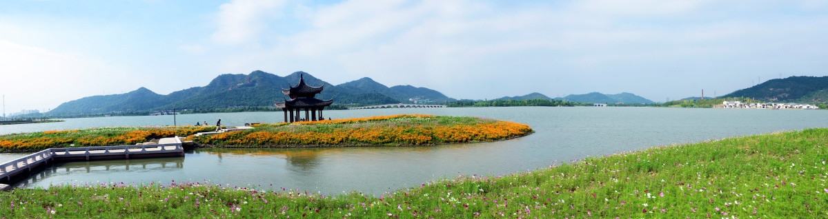 湘湖全景 杭州湘湖风景