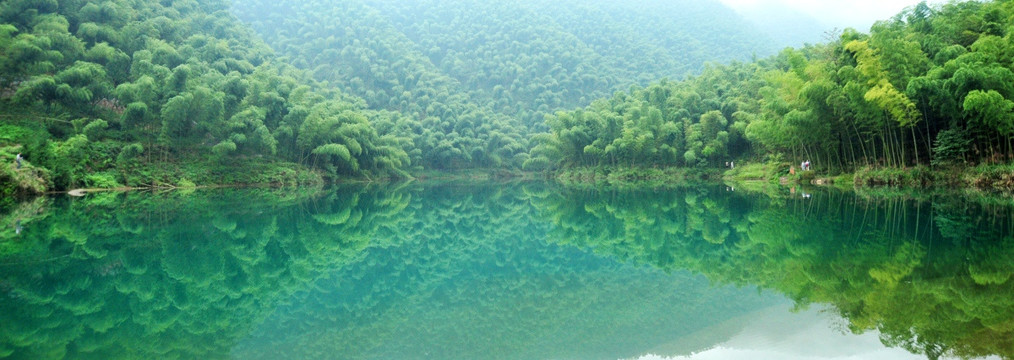 山水竹林风景壁纸