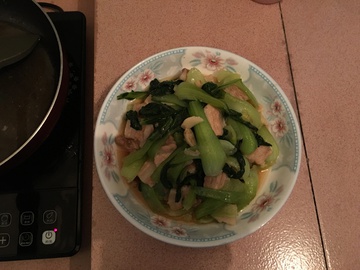 上海青炒肉