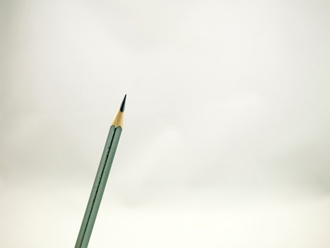 彩铅 彩色铅笔 一支 斜 暗绿